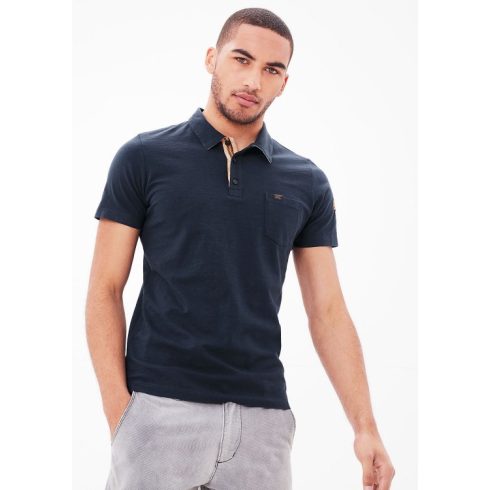 s.Oliver Férfi galléros Slim Fit póló- Blue