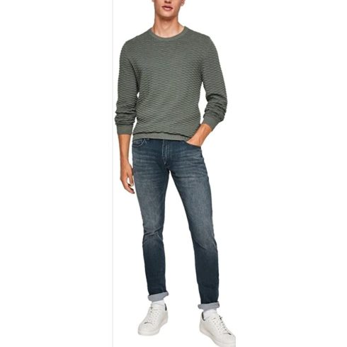 s.Oliver Knitted Denim Férfi farmernadrág - Blau
