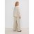 Comma női pulóver-Soft Jumper With Zip-Neck Collar-Ligh Beige
