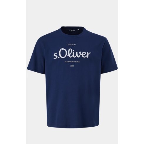 s.Oliver Big Size- Férfi póló - Ocean Blue