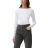 s.Oliver Női hosszú ujjú póló-Relaxed Fit-White