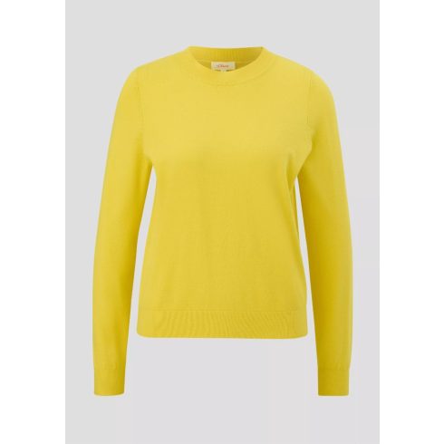 s.Oliver női pulóver-Viscose blend jumper-Yellow