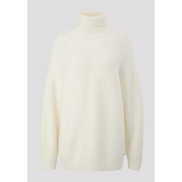 s.Oliver női pulóver-Knitted jumper in a wool blend-Nature