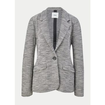 s.Oliver/Black Label női blézer-Boucle Blazer-Black