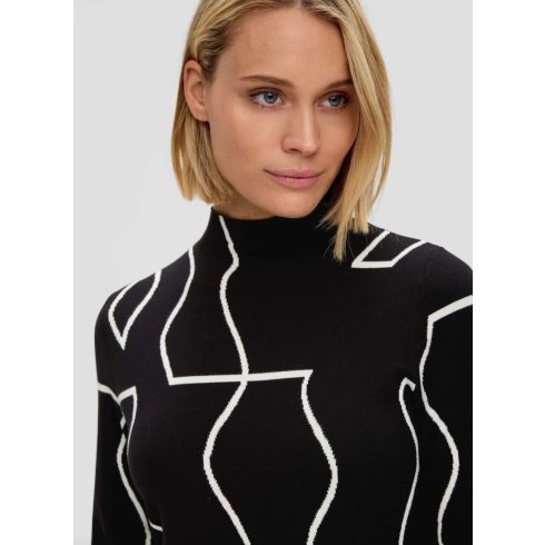 s.Olivel/Black Label női kötött  maxi ruha-Black