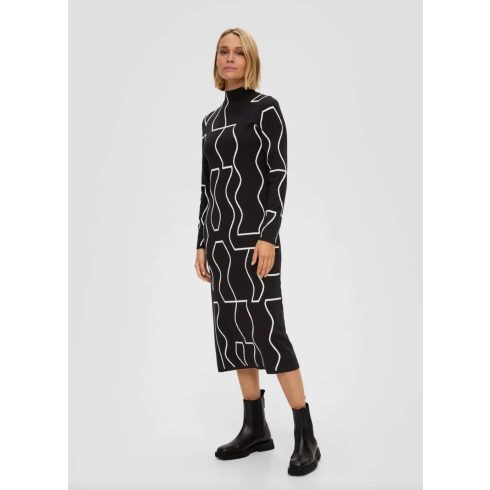 s.Olivel/Black Label női kötött  maxi ruha-Black