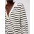   s.Oliver női felső-Long sleeve top with a stripe pattern-Ecru