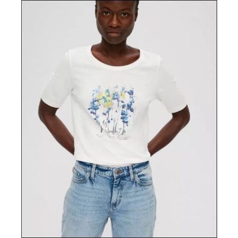 s.Oliver Női póló-Regular Fit-White