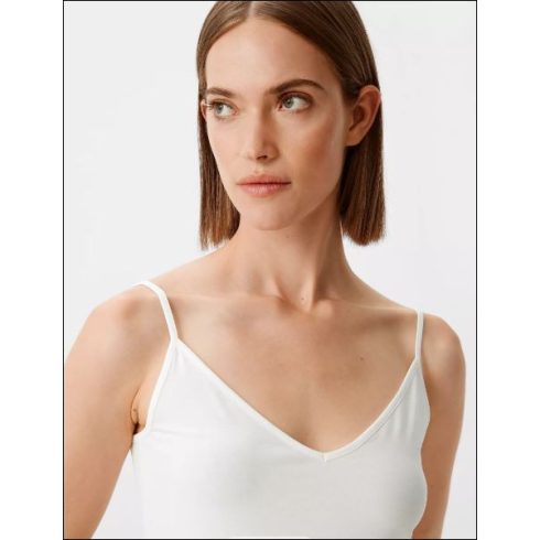 Comma Női  topp-spagetti pántos- slim Fit-White