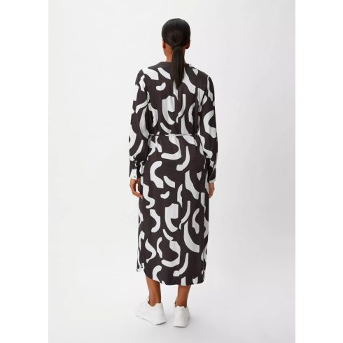 Comma női ruha-Twill Dress With A Fabric Belt-Black