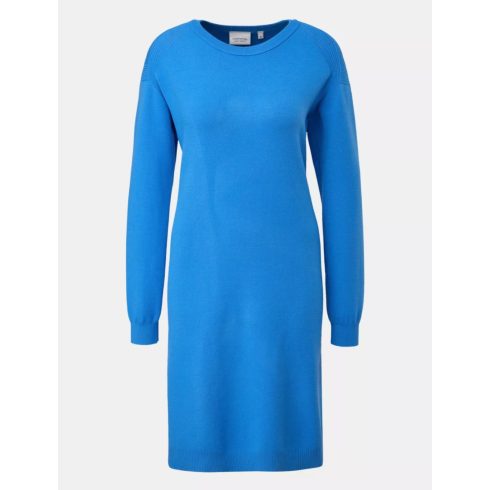 Comma női kötött ruha-Knitted Dress In A Viscose Blend-Royal Blue