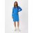 Comma női kötött ruha-Knitted Dress In A Viscose Blend-Royal Blue