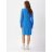Comma női kötött ruha-Knitted Dress In A Viscose Blend-Royal Blue