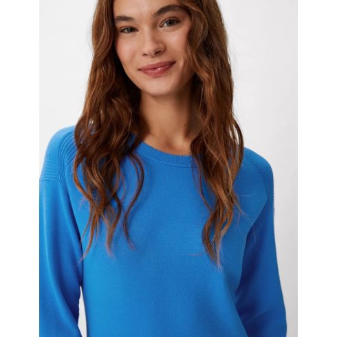 Comma női kötött ruha-Knitted Dress In A Viscose Blend-Royal Blue