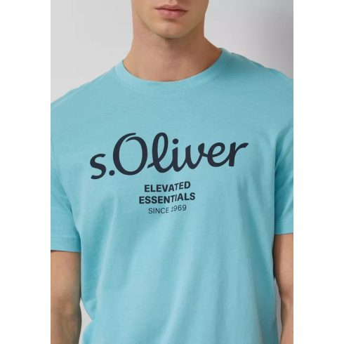 s.Oliver férfi póló-Turquoise blue