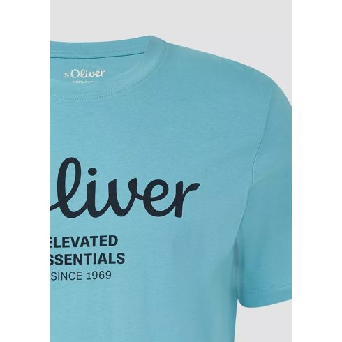 s.Oliver férfi póló-Turquoise blue