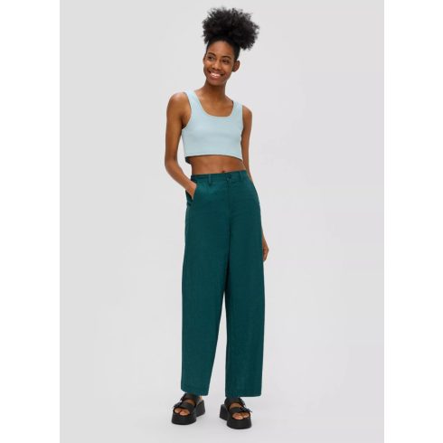 s.Oliver Q/S női nadrág-Culotte aus Leinenmix-Petrol