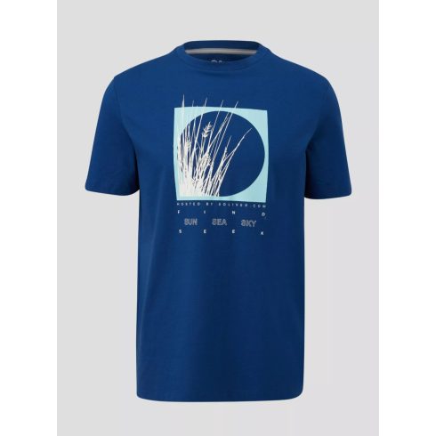 s.Oliver férfi póló-T-shirt whith artwork-Oceanblue