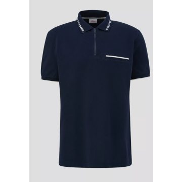 s.Oliver férfi póló-Polo shirt whith a logo collarNavy