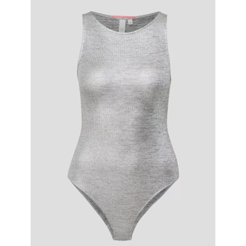 s Oliver női body-Body im Metallick-Look-Silver