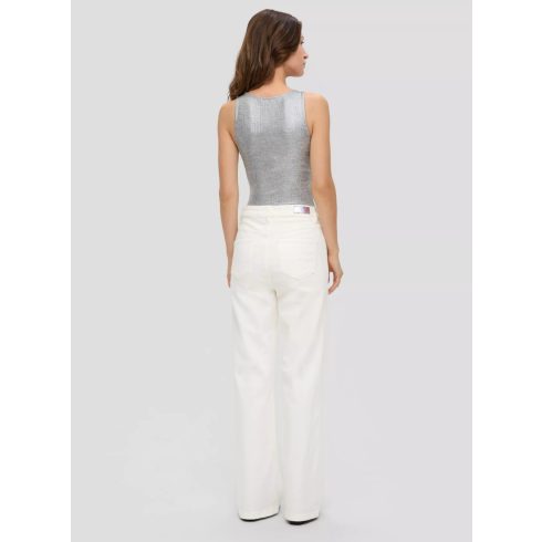 s Oliver női body-Body im Metallick-Look-Silver