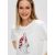 s.Oliver női póló-Printshirt mit Crew Neck-Ecru