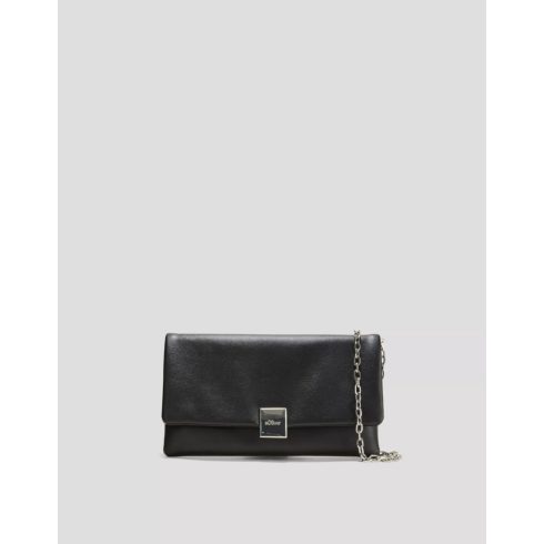 s Oliver női táska-Small faux leather clutch-Black