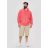   s.Oliver férfi pulóver-Garment-dyed sweatshirt whit a hood-Coral Red
