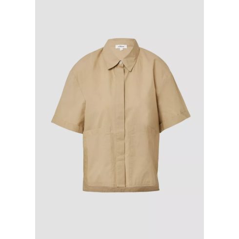 s.Oliver női cropped ingblúz-Light Brown