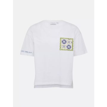 Comma női póló- Relaxed fit-White