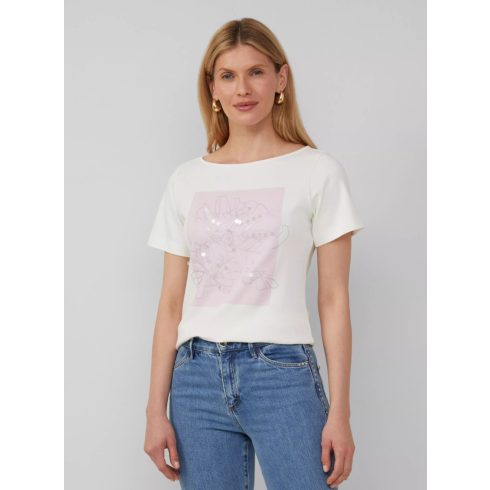 s.Oliver női póló-Ecru