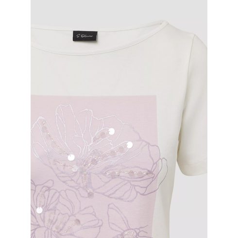 s.Oliver női póló-Ecru