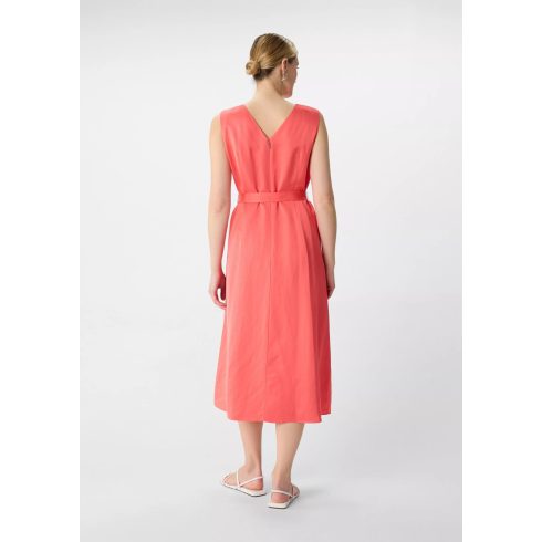 Comma női szatén midi ruha-Corall