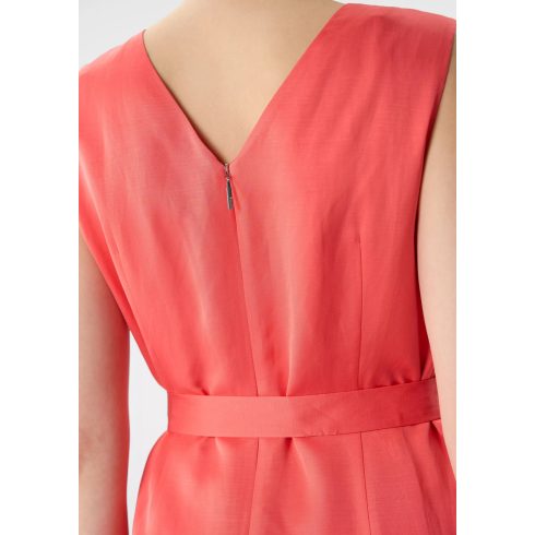 Comma női szatén midi ruha-Corall