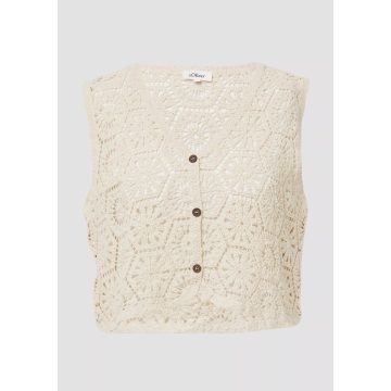 s.Oliver horgolt csipke mellény-Beige