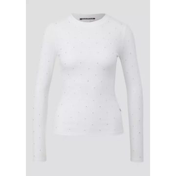 s.Oliver Q/S Női  hosszú ujjú póló -Slim fit -White