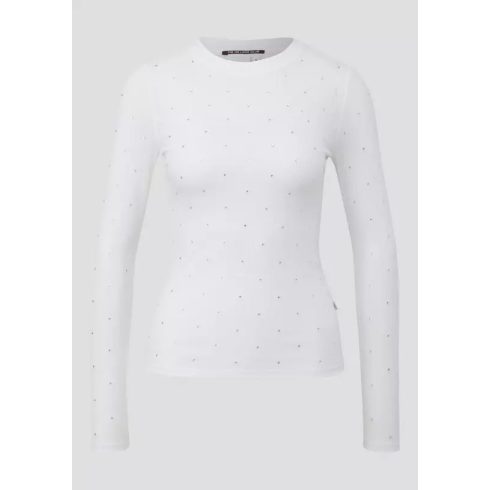 s.Oliver Q/S Női  hosszú ujjú póló -Slim fit -White
