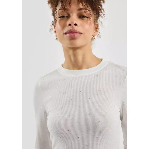 s.Oliver Q/S Női  hosszú ujjú póló -Slim fit -White