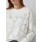 s.Oliver női hímzett pulóver-White