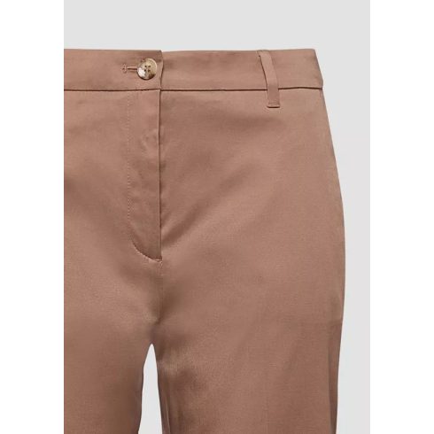 s.Oliver Black Label pamutszatén chino női nadrág-Cognac