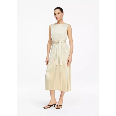 Comma női szatén ruha-Beige