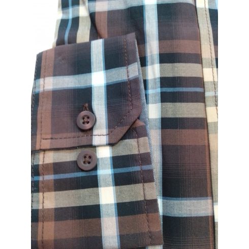 Eterna Férfi ing- Brow/Light Brow Checkered-Comfort Fit