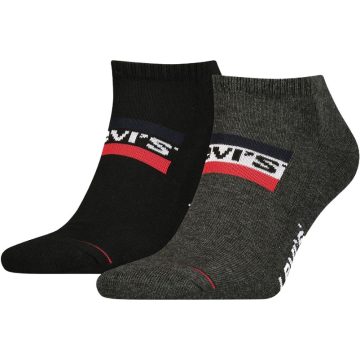   Levi's®Férfi zokni- Low Cut Sportswear- Mid Grey/Black