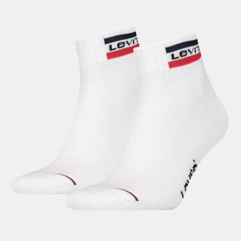 Levi's® Mid Cut- férfi boka zokni- White/White