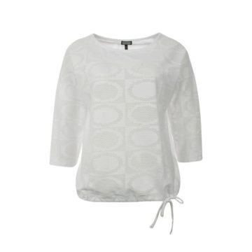 Kenny S. Női blúz-Jacquardpullover-White