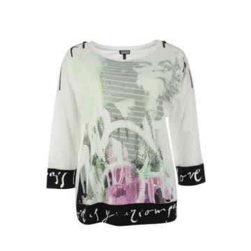 Kenny S.  női blúz-Shirt mit Schulterdetail-Offwhite
