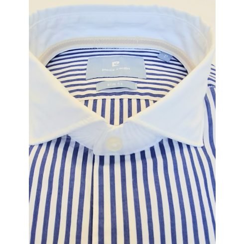 Pierre Cardin  Férfi ing-White/Blue-Slim Fit