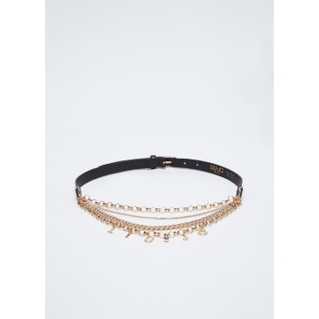 LIU•JO Női öv-Belt with Chain-Black