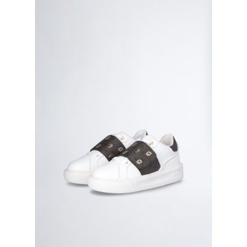   LIU•JO  Női sneaker- Kylie 28-  with Monogram Strap-White/Brown