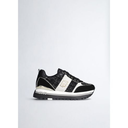 LIU•JO Női sneaker - Maxi Wonder71 - Suede/Tweed  - Black